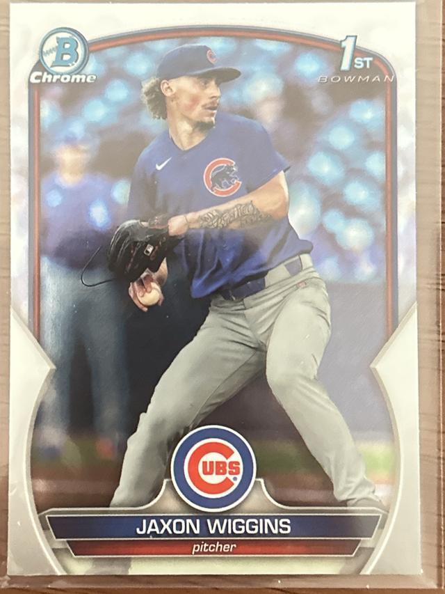 2023 Bowman Draft Jaxon Wiggins Bowman Chrome #BDC-50