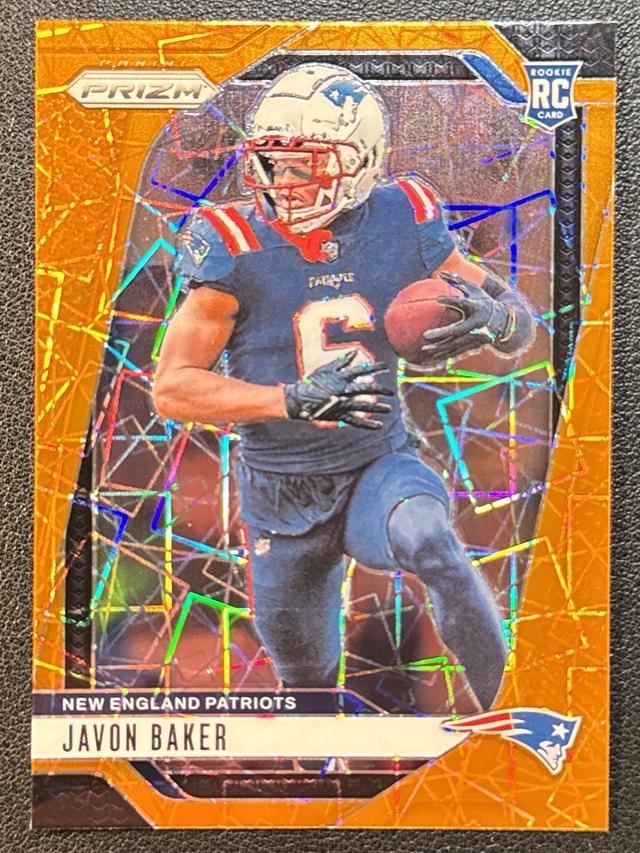 2024 Panini Prizm Football Javon Baker Rookies Orange Ice Prizms #344