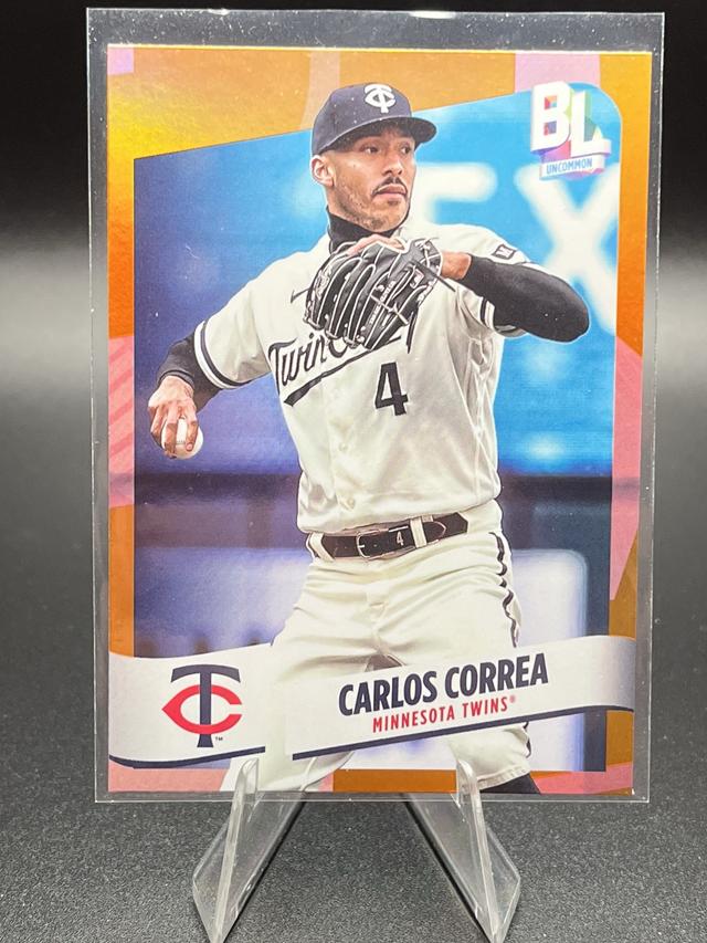 2024 Topps Big League Carlos Correa Electric Orange Foil #215