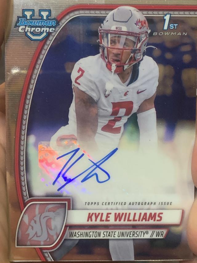 2024 Bowman Chrome University Kyle Williams #PA-KWI