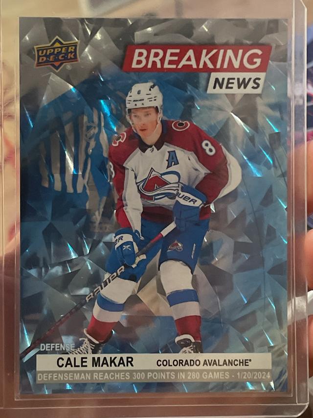 2024-25 Upper Deck Series 1 Cale Makar Breaking News #BN-33