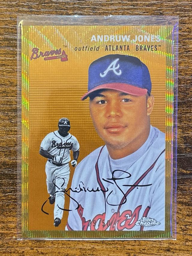 2023 Topps Chrome Platinum '54 Andruw Jones Gold Wave Refractor /50 #17 Braves