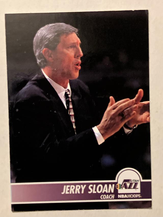 1994-95 Hoops Basketball Jerry Sloan CO ﻿Base #295