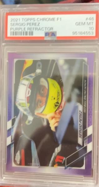 2021 Topps Chrome F1 Sergio Perez PSA 10.0 Base Set Purple /399 #46