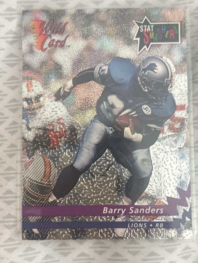 1992 Wild Card Barry Sanders Stat Smasher Redemption #P-1