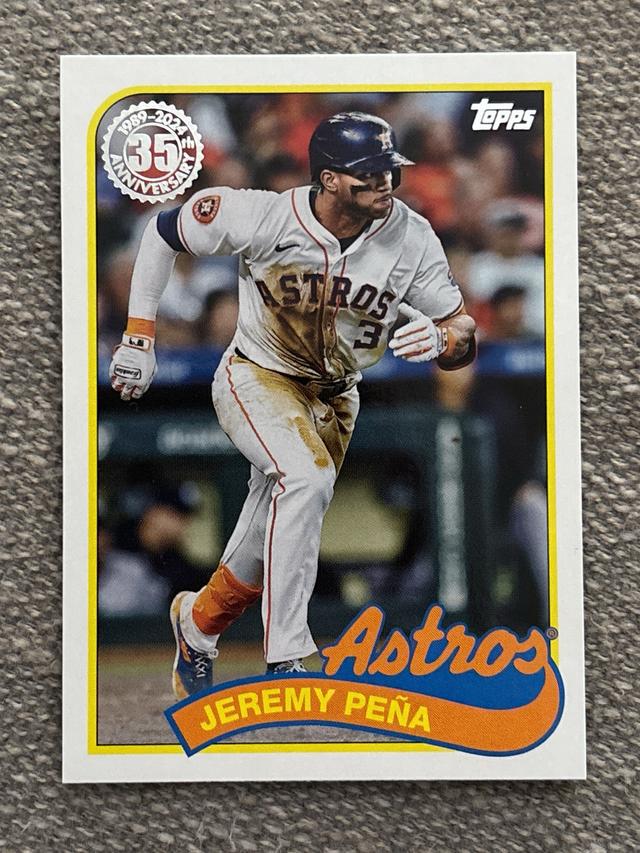 2024 Topps Update Series Jeremy Peña 1989 Baseball Blue #89US-17