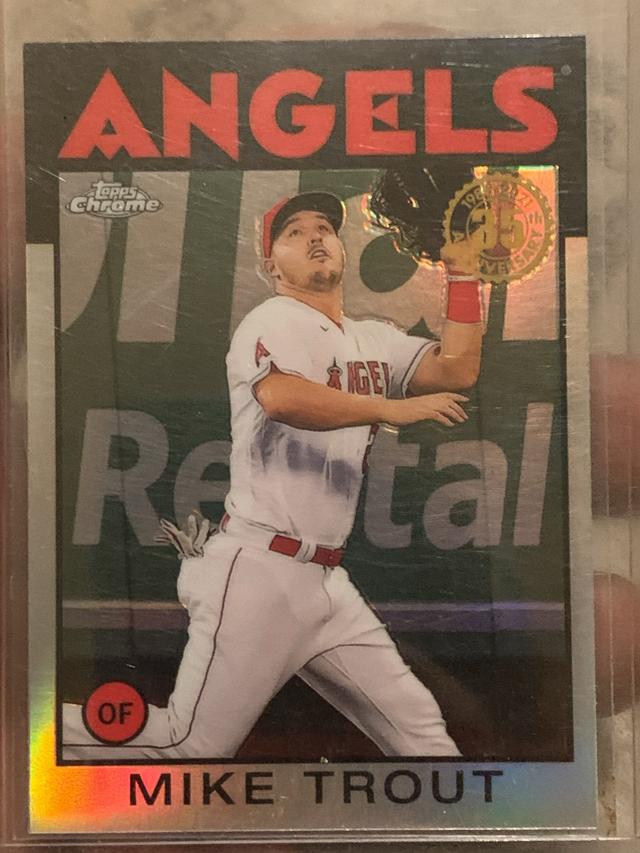 2021 Topps Chrome Mike Trout 1986 TOPPS BASEBALL #86BC-2