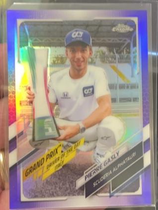 2021 Topps Chrome F1 Pierre Gasly Base Set Purple /399 #163