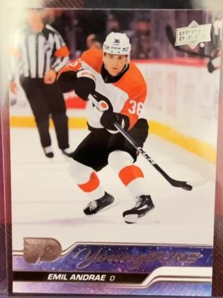 2023-24 Upper Deck Extended Series Hockey Emil Andrae Acetate Young Guns  #466