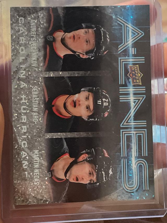 2024-25 Upper Deck Series 1 Andrei Svechnikov / Sebastian Aho Martin Necas