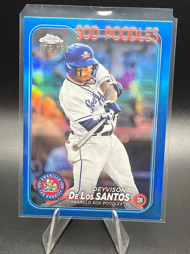 2024 Topps Pro Debut Deyvison De Los Santos Chrome Blue Refractors /150 #PDC-111