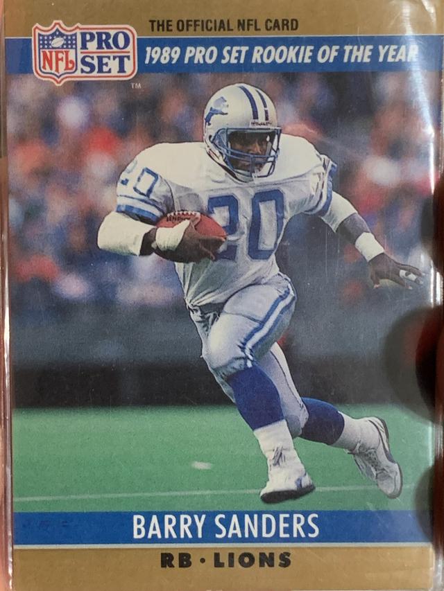 1990 Pro Set Football Barry Sanders AW ﻿Base #1