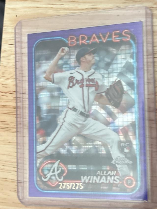 2024 Topps Chrome Allan Winans ﻿Base Set Sonar Purple Refractors /275 #249