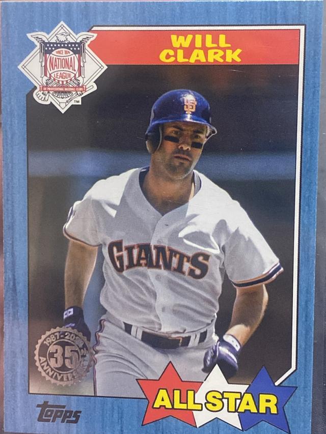 2022 Topps Series 2 Will Clark 1987 TOPPS ALL STAR BASEBALL Blue #87AS-31