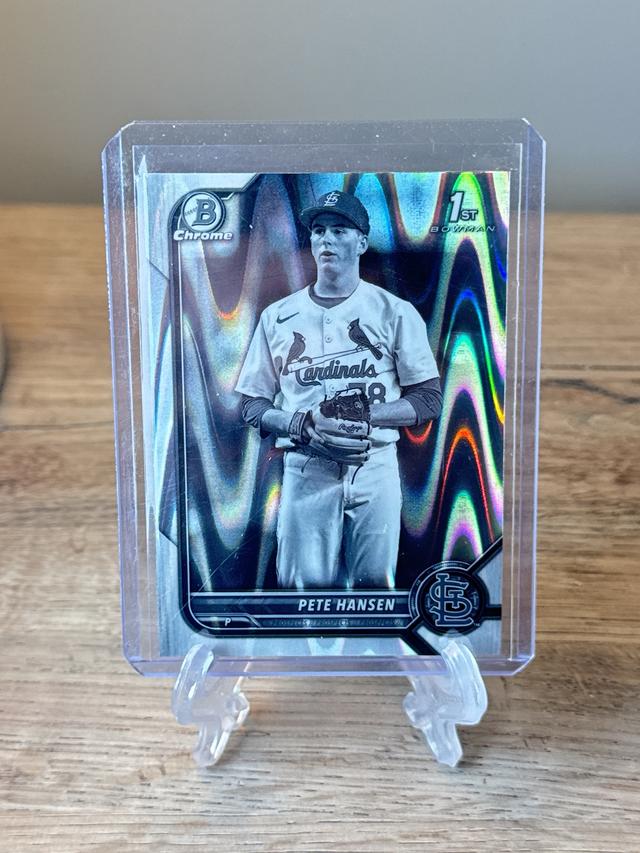 2022 Bowman Draft Pete Hansen Black and White RayWave Refractors #BDC-128