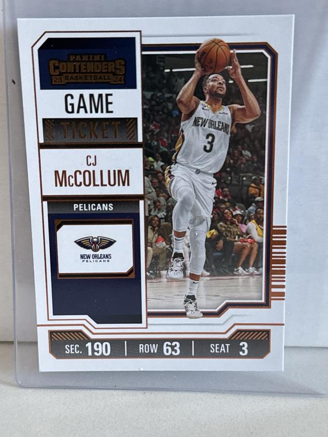 2023-24 Panini Contenders CJ McCollum Ticket Stub  #31