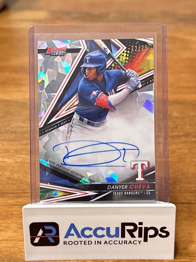 2022 Bowman's Best Danyer Cueva Best of 2022 Autographs Set Atomic /25 #B22-DCA