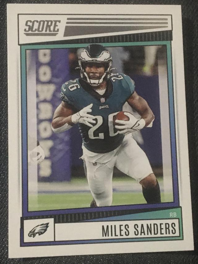 2022 Score Football Miles Sanders Base Set #245