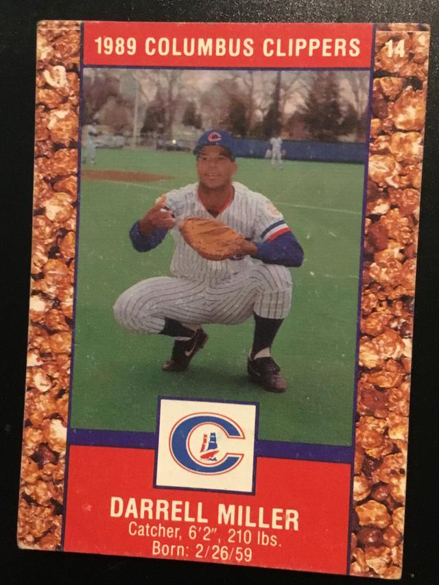 1989 Columbus Clippers Cracker Jack Darrell Miller ﻿Set #14