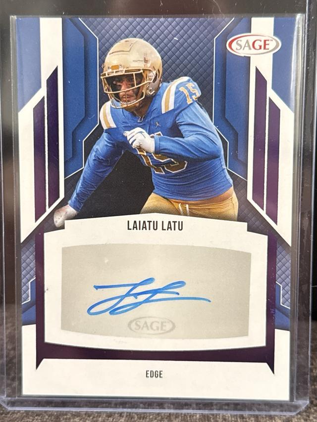 2024 Sage HIT Football Laiatu Latu ﻿Autograph #A-LL Colts UCLA Bruins