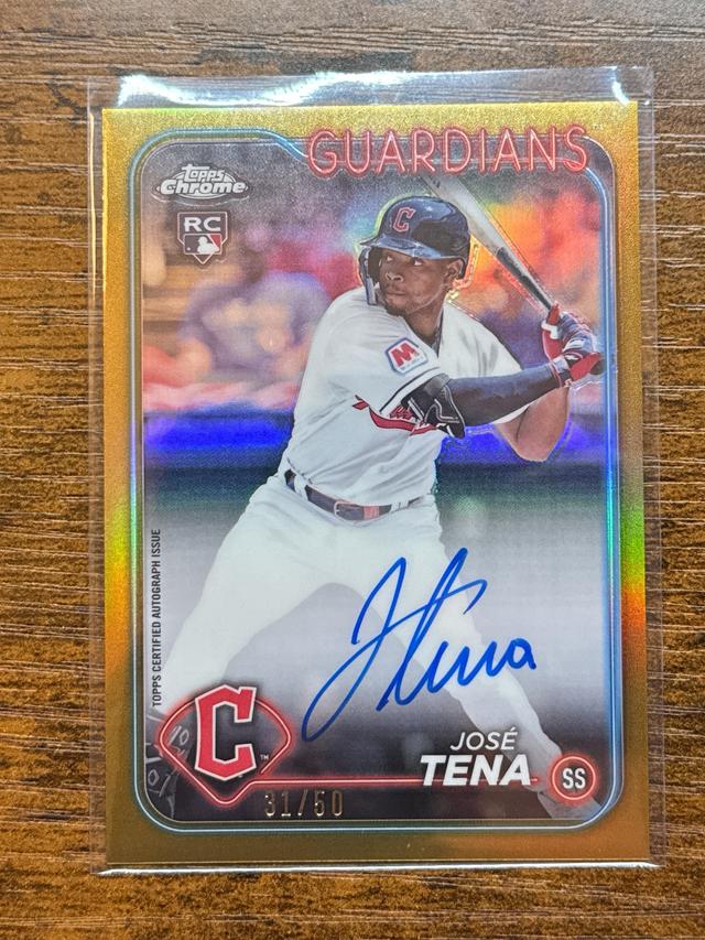 2024 Topps Chrome José Tena Gold Refractor /50 #RA-JT RC Guardians