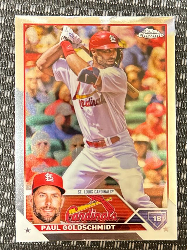 2023 Topps Chrome Lids Mitchell & Ness Paul Goldschmidt ﻿Base Chrome Lids #23-8