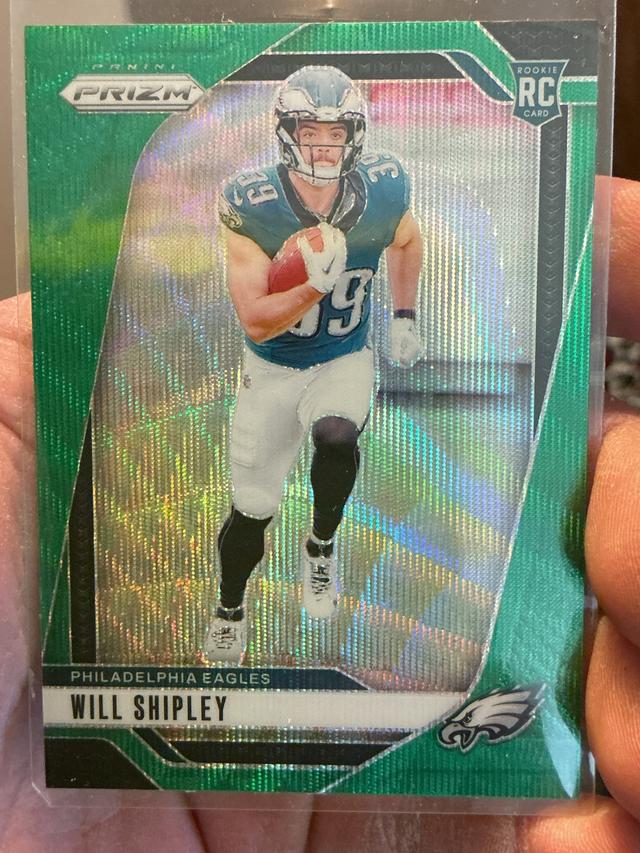 2024 Panini Prizm Football Will Shipley Rookies Wave Green Prizms #397