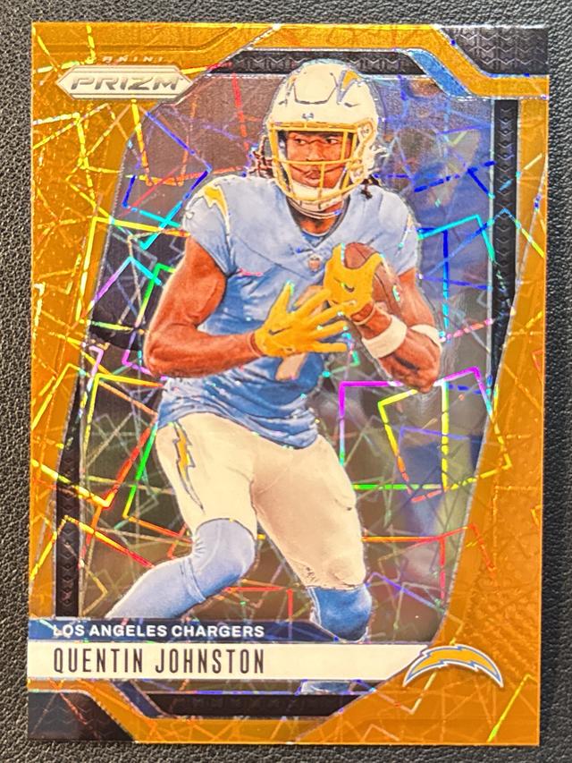 2024 Panini Prizm Football Quentin Johnston ﻿Base Set Orange Ice Prizms