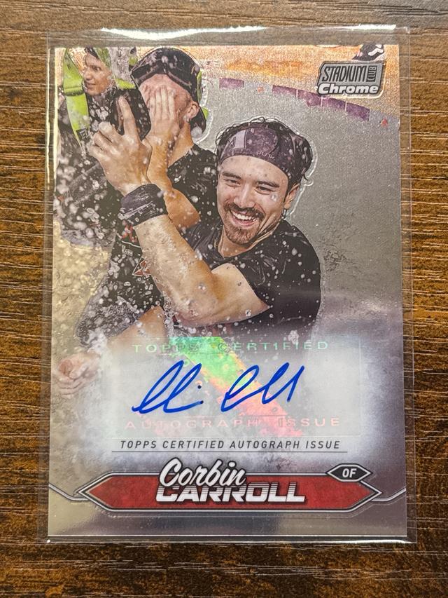 2024 Topps Stadium Club Corbin Carroll Chrome Autographs #SCCA-CC