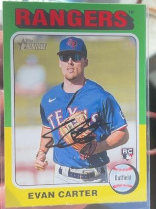 2024 Topps Heritage Evan Carter VETERANS II #170