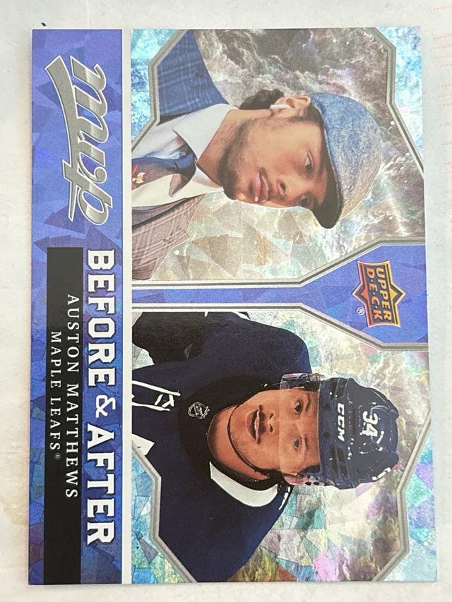 2021-22 Upper Deck MVP Hockey Auston Matthews Before & After #BA-1