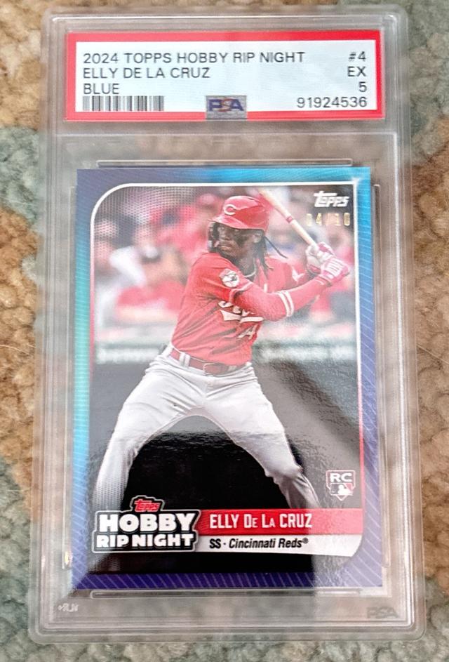 2024 Topps Hobby Rip Night Elly De La Cruz Base Set Blue /10 #4