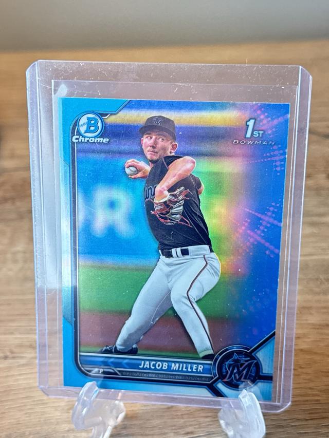 2022 Bowman Draft Jacob Miller Sky Blue Refractor #BDC-195