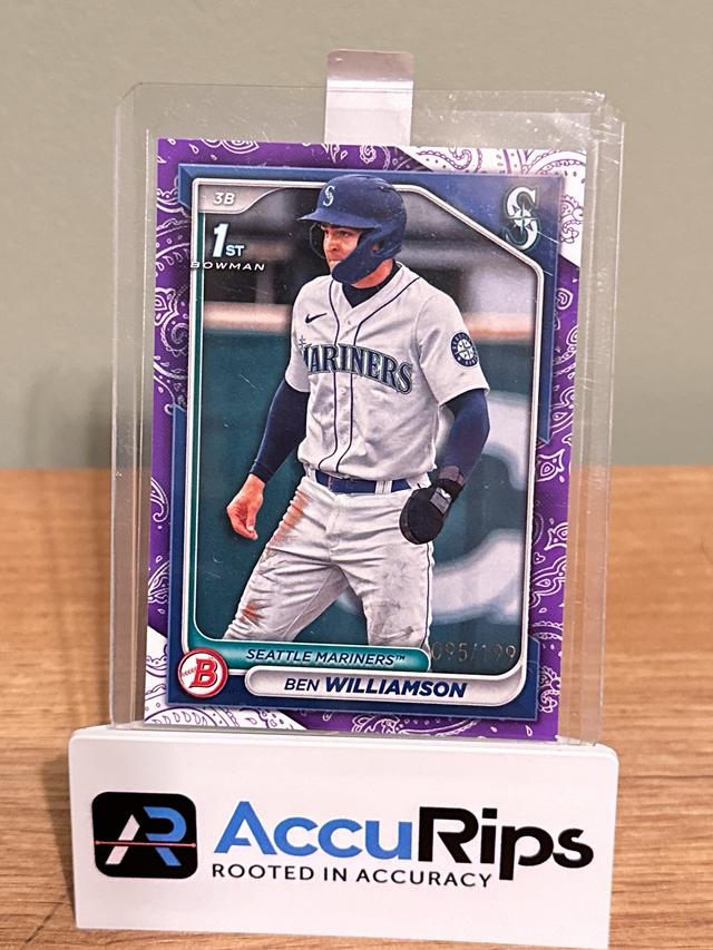 2024 Bowman Ben Williamson PAPER PROSPECTS I Purple Pattern /199 #BP-67