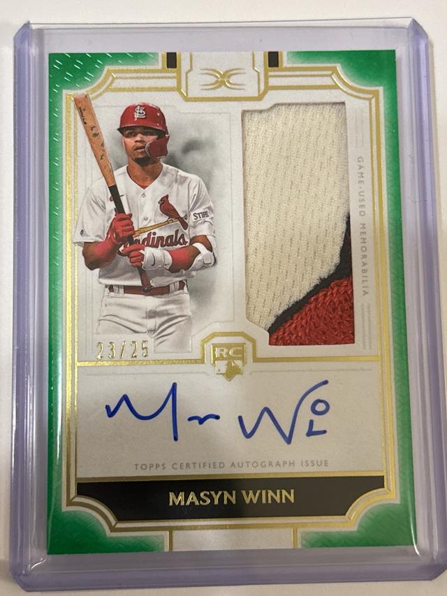 Masyn Winn 2024 Topps Definitive RPA Rookie Patch Auto /25