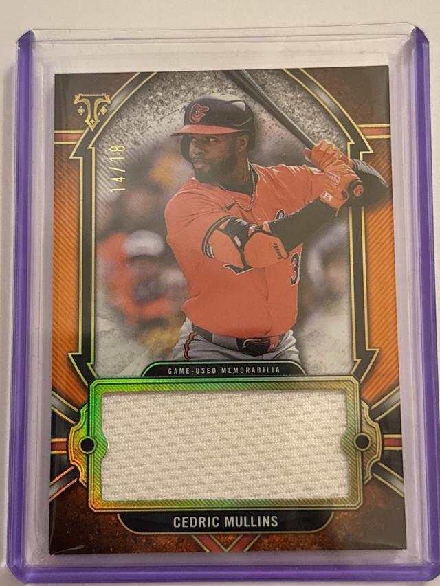 Cedric Mullins 2024 Topps Triple Threads Jumbo Relics /18 #SJR-CM Orioles