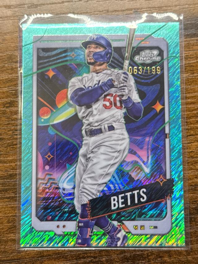 2024 Topps Cosmic Chrome Mookie Betts Aqua Equinox Refractors /199 #53