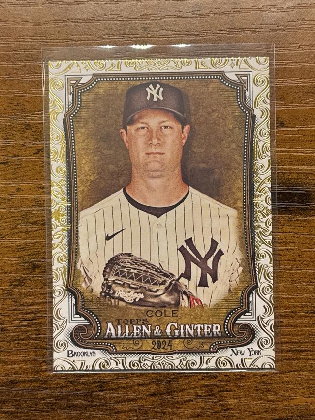 2024 Topps Allen & Ginter Gerrit Cole ﻿Yankees Gold Foil Filagree #25