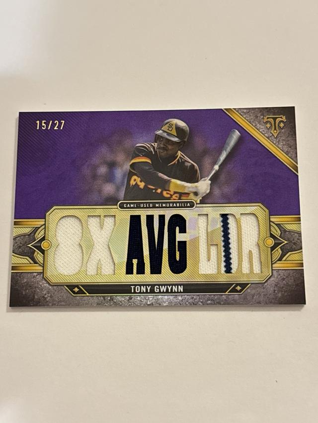 Tony Gwynn 2024 Topps Triple Threads Legends Triple Relic /27 #RL-TG