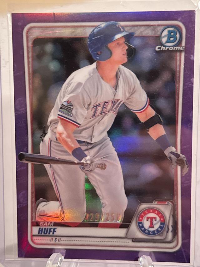 2020 Bowman Chrome Sam Huff Purple Refractors /250 #BCP-237