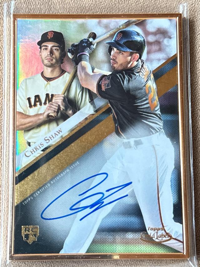 2019 Topps Gold Label Chris Shaw - San Francisco Giants #GLA-CSH