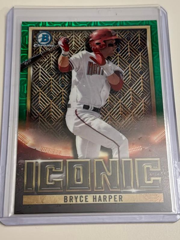 2023 Bowman Chrome Mega Bryce Harper BOWMAN ICONIC Green /99 #BI-13