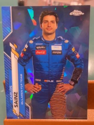 2020 Topps Chrome Sapphire F1 Carlos Sainz Base Set #8