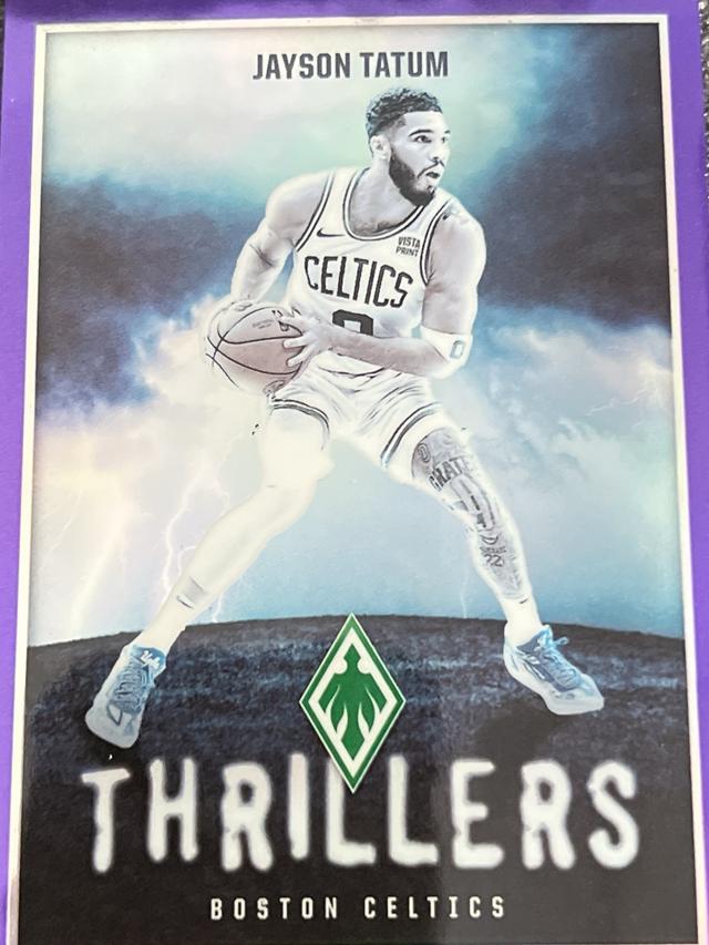 2023-24 Panini Phoenix Basketball Jayson Tatum Thrillers Purple /75 #11