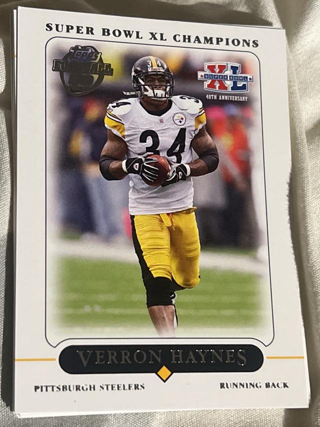 2006 Topps Pittsburg Steelers Super Bowl Champions Verron Haynes ﻿Base #28