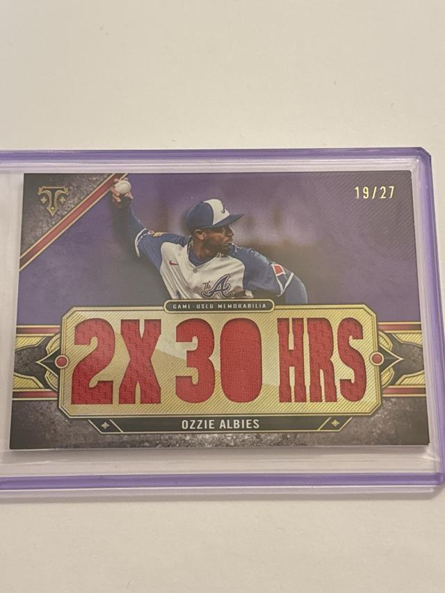 Ozzie Albies 2024 Topps Triple Threads Relics /27 #TTR-OA4 Braves