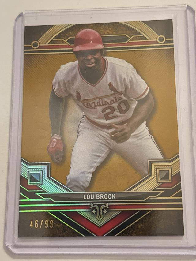 Lou Brock 2024 Topps Triple Threads ﻿GOLD /99 Cardinals