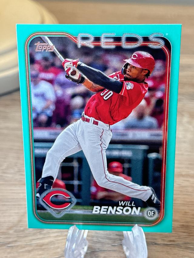 2024 Topps Series 2 Will Benson BASE SET Aqua #386