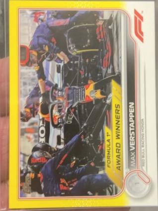 2022 Topps Formula 1 Max Verstappen Base Set Yellow /125 #196