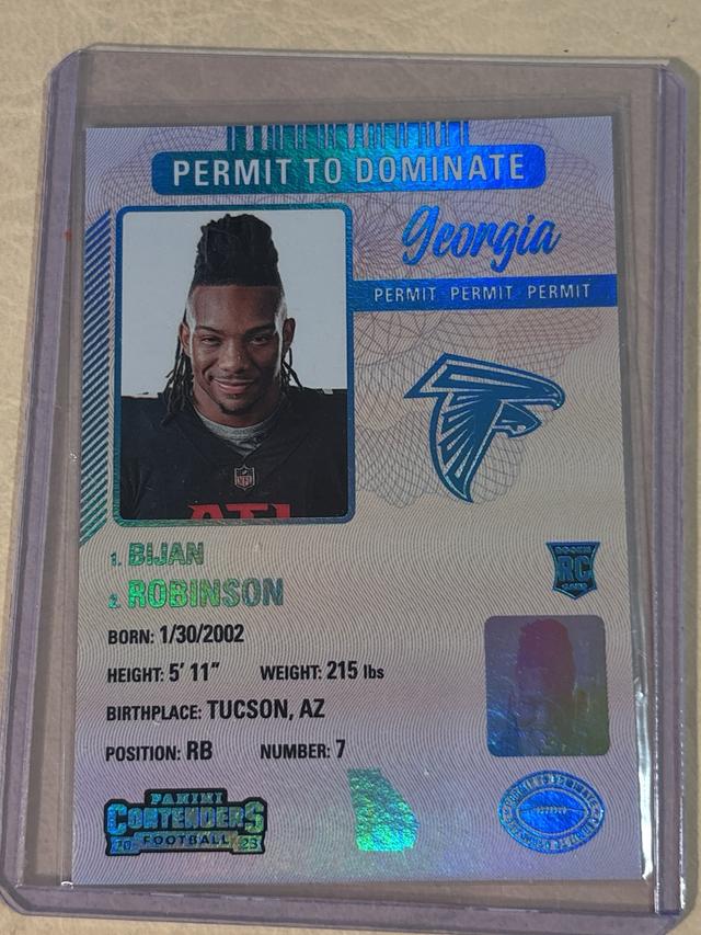 2023 Panini Contenders Bijan Robinson Permit to Dominate #2